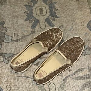Keds For Kate Spade Gold Sparkly Sneakers